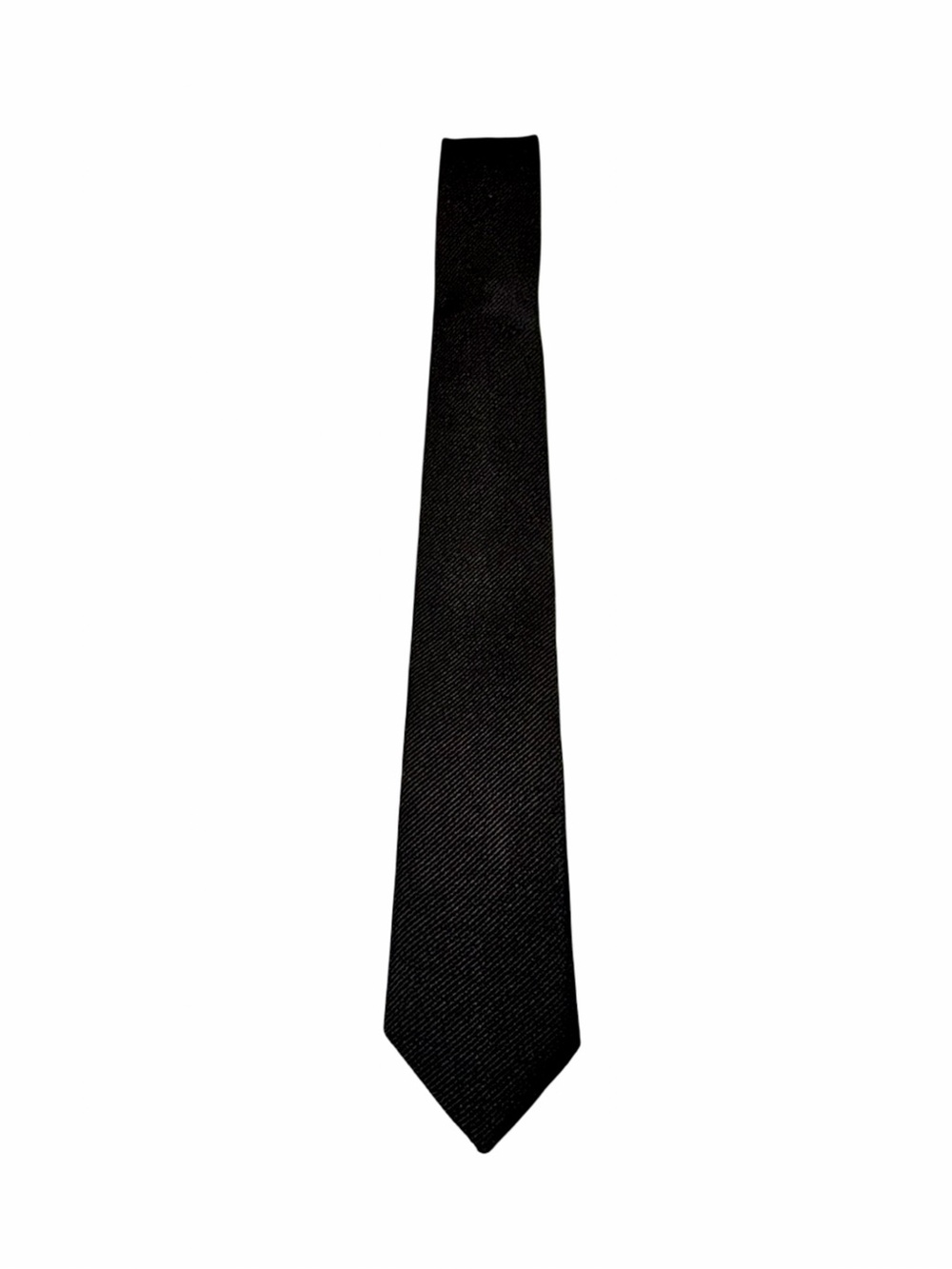 Dolce & Gabbana Textured Silk ‘Skinny’ Tie | 60” x 2” | Midnight Black - Picture 3 of 13